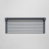 dark grey silicone folding dish rack rolled