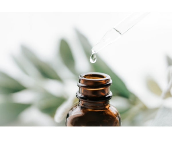 Bottle of essential oil for home aromatherapy