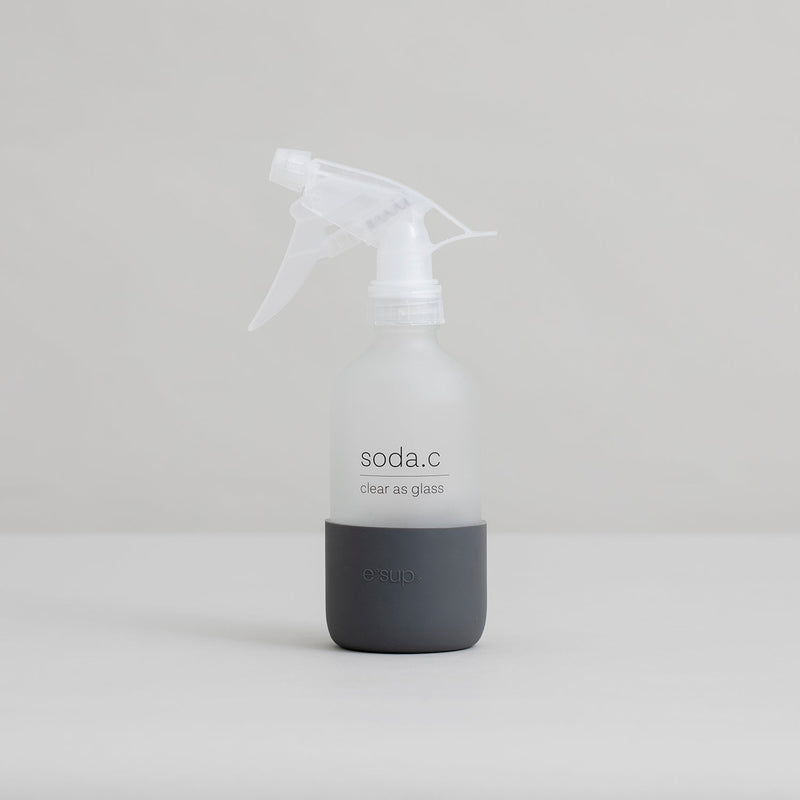 soda.c reusable glass spray bottle