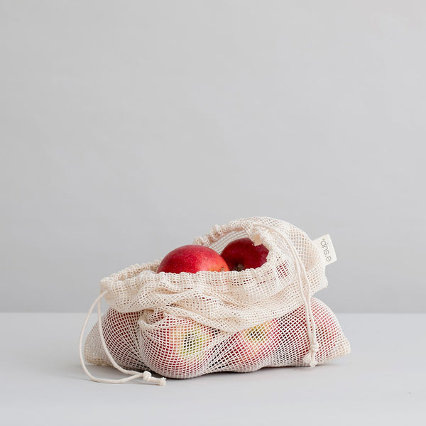 large fresh produce bag with apples