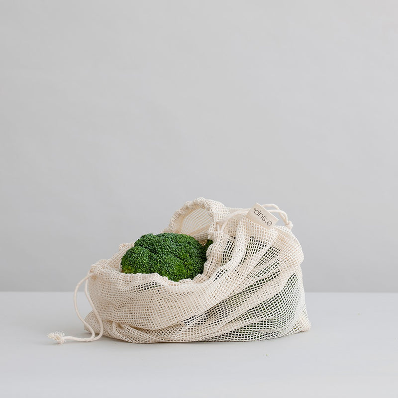 large fresh produce bag with broccoli